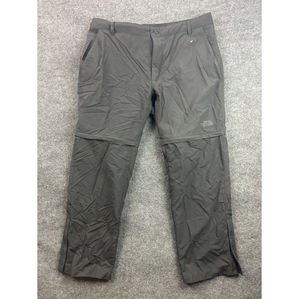 The‎ North Face Convertible Pants Mens 38 Short Gray Ripstop Hiking Cargo